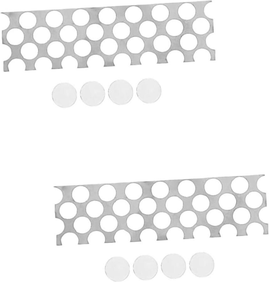 BBQ Grill Zeef Vangplaat Barbecue Accessoire Voorkomt Verval 2 Stuks Zilver