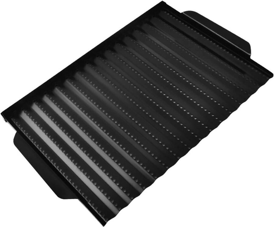 BBQ Grillmand Grillaccessoire Buiten Koken Antiaanbaklaag 42x27 cm Zwart