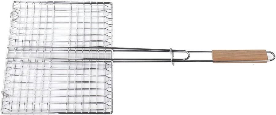 BBQ Grillmand Vismand Grill Buiten Koken Vergrendelbaar Ontwerp Niet Gespecificeerd Zilver