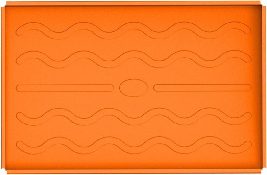 BBQ Grillmat Bakplaat Mat Vet en Hitte Herbruikbaar Siliconen 28 cm Oranje