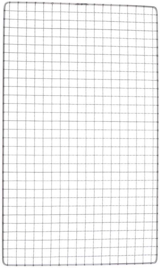 BBQ Grillmat Grillrooster Mat Eten Grillen Roestvrij Staal 26x44cm Zilver