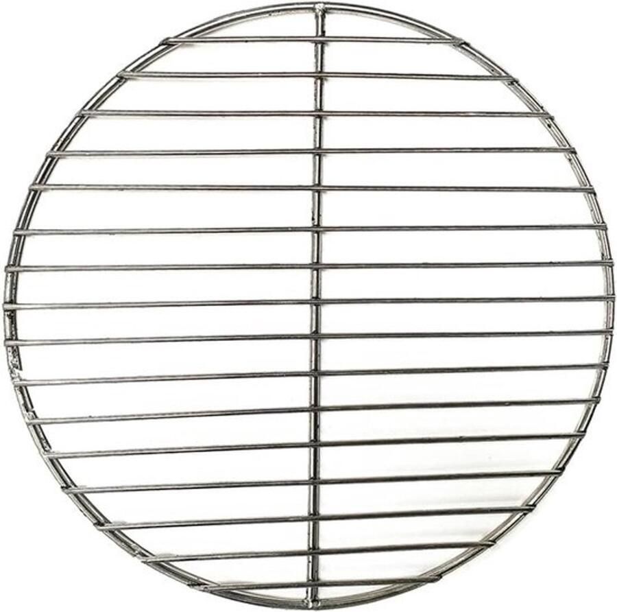 BBQ Grillmat Rooster mat Gelijkmatig grillen Duurzaam RVS-gaas 30 cm diameter Zilver