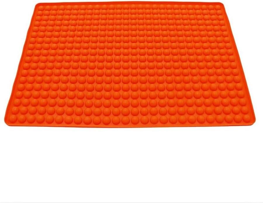 BBQ Grillmat Set Barbecue Matten Barbecueën Ronde Bal Ontwerp 385 x 28 cm Oranje