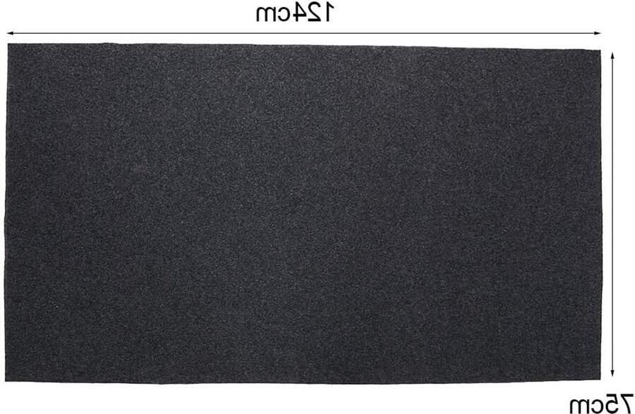BBQ Grillmat Vloerbeschermer Terras Beschermen Hittebestendig 124 x 75 cm Grijs