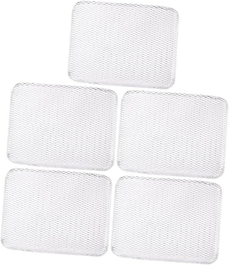 BBQ Grillmatten Bakplaat Matten Barbecue Gemak Non-stick Oppervlak 5 Stuks Zilver