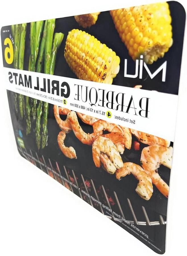 BBQ Grillmatten Grill Plaat Barbecueën Zonder Knoeien Herbruikbaar Siliconen 40 x 60 cm Zwart