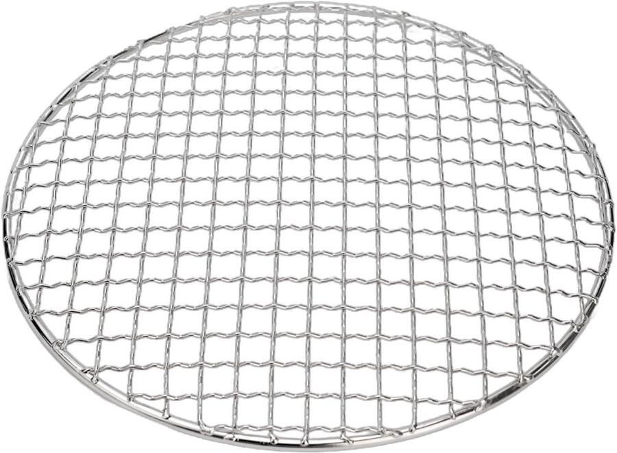 Rond Kookrooster Grillrooster Bakplaat Barbecue Koken Gelijkmatige Warmte 25 cm Zilver