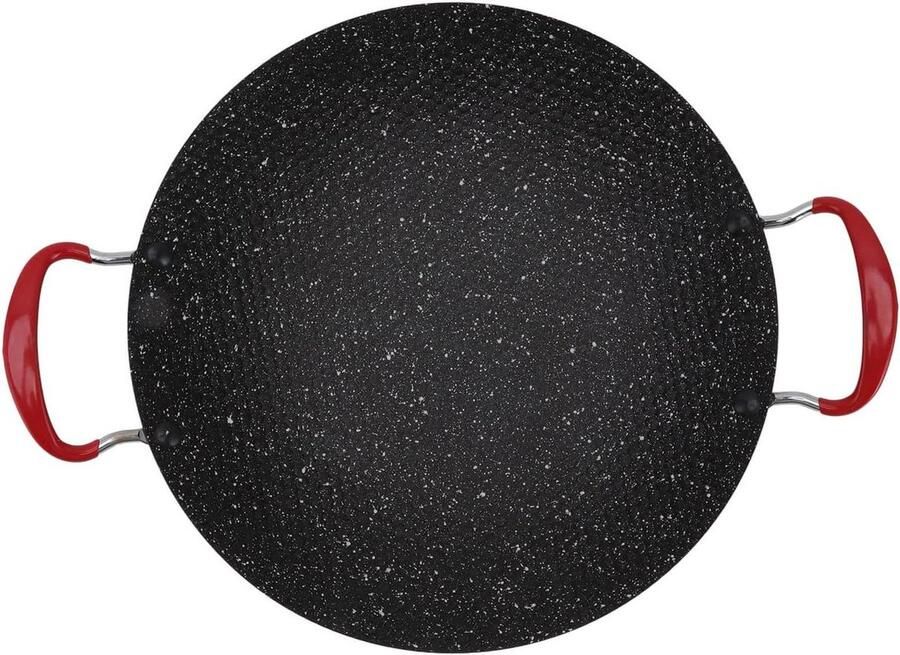 BBQ Grillpan Gietijzeren Pan Binnen Koken Antiaanbaklaag 30 cm Diameter Zwart
