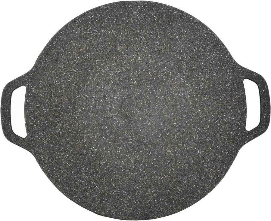 BBQ Grillpan Ronde bakplaat Binnen koken 6-laags coating 30cm diameter Zwart
