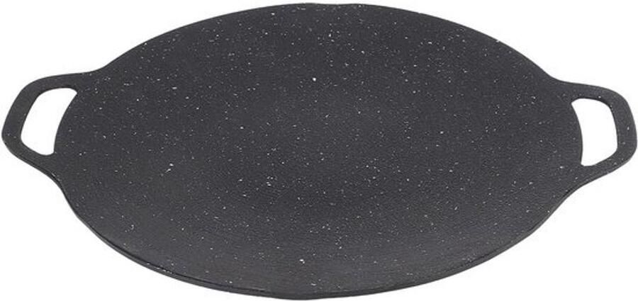 BBQ Grillpan Ronde Bakplaat Buiten Koken Anti-aanbaklaag 33 Cm Zwart