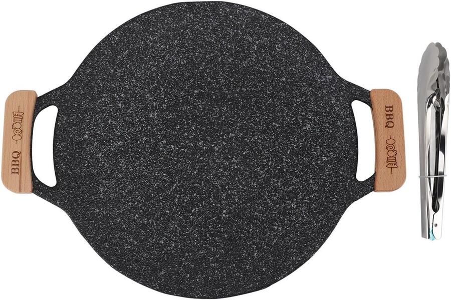 BBQ Grillpan Ronde Bakplaat Buiten Koken Antiaanbaklaag Rookvrij Aluminiumlegering