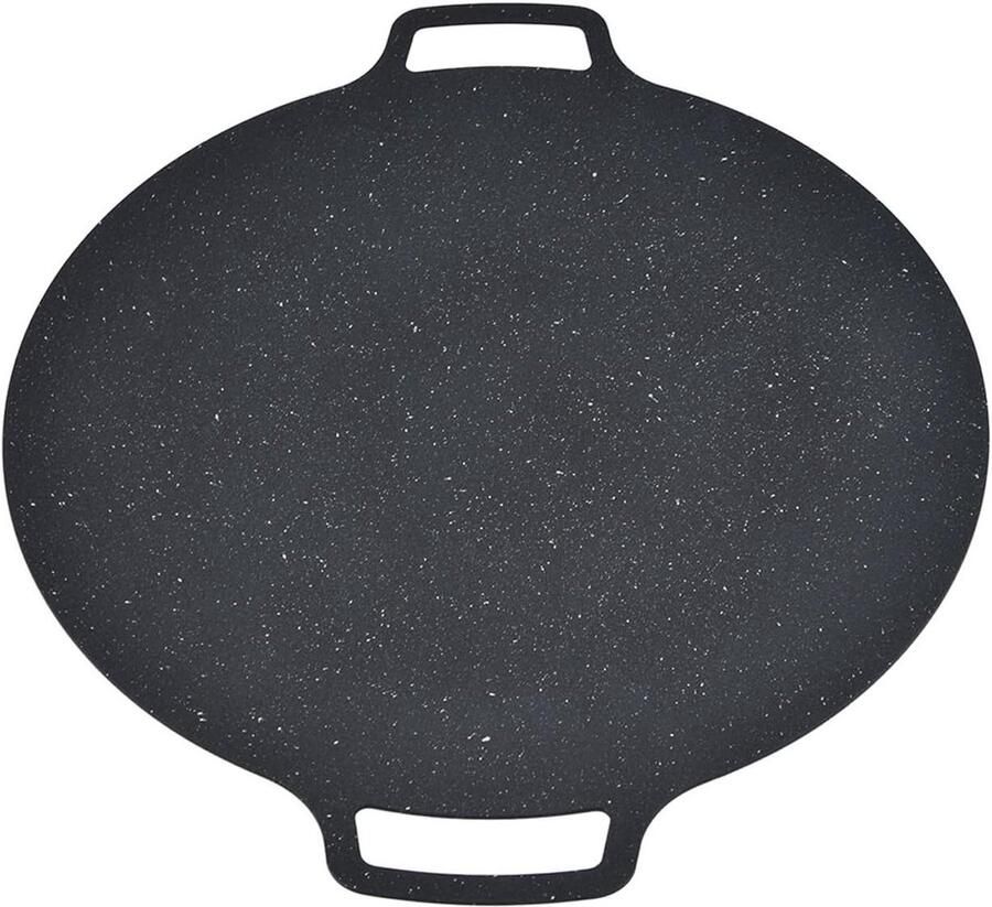 BBQ Grillpan Ronde Plaat Gezellig Eten Anti-aanbaklaag 41CM Zwart