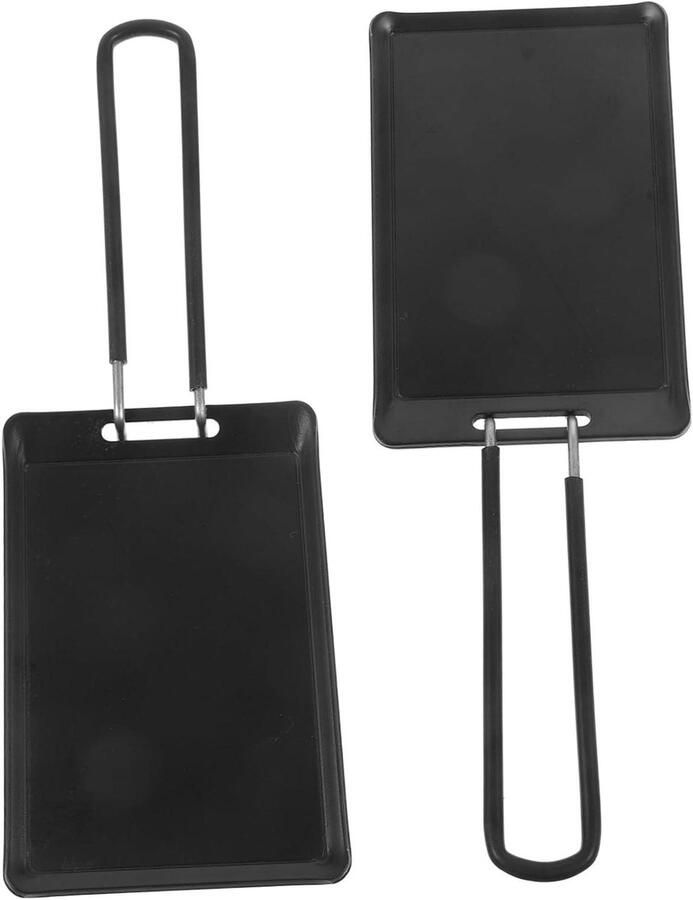 BBQ Grillpan Vleesgrillset Koekenpan Picknick Grillen Afneembare Handgreep 16.80x20.50x0.50cm Zilver