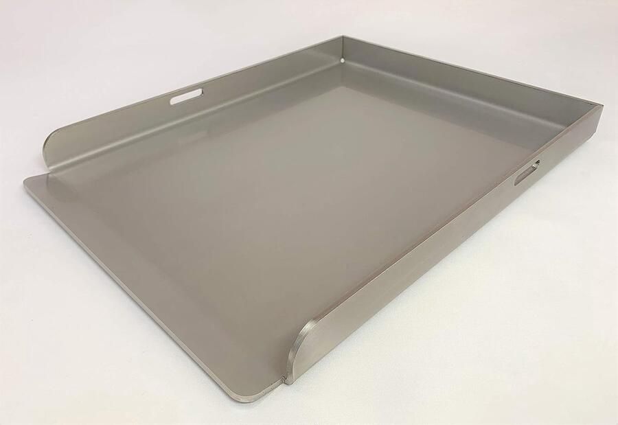 BBQ Grillplaat Plancha Staal Buiten Koken Massief Roestvrij Staal 40 x 30 cm Zilver