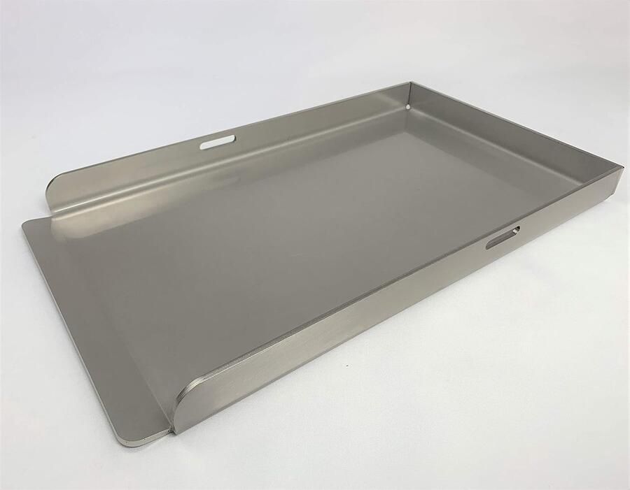 BBQ Grillplaat van 4 mm Roestvrij Staal Medium 43 5 x 26 cm Corrosiebestendig en Vaatwasmachinebestendig