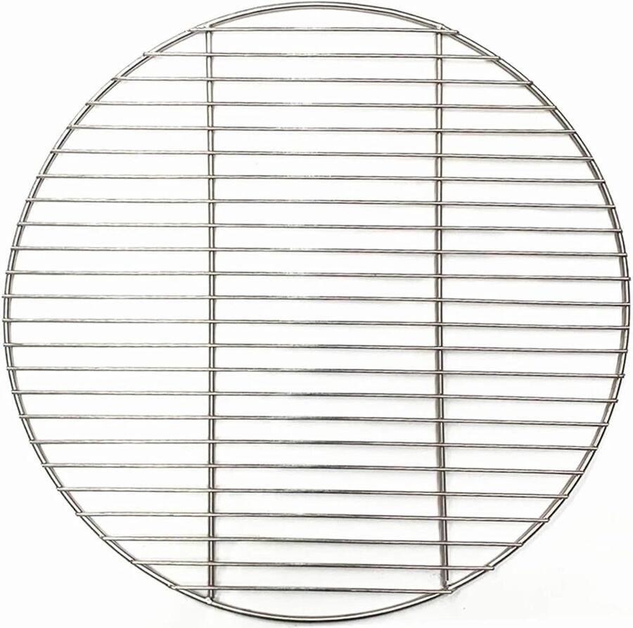 BBQ Grillrooster Roestvrij Staal Buiten Koken Antiaanbaklaag 47 cm Diameter Zilver