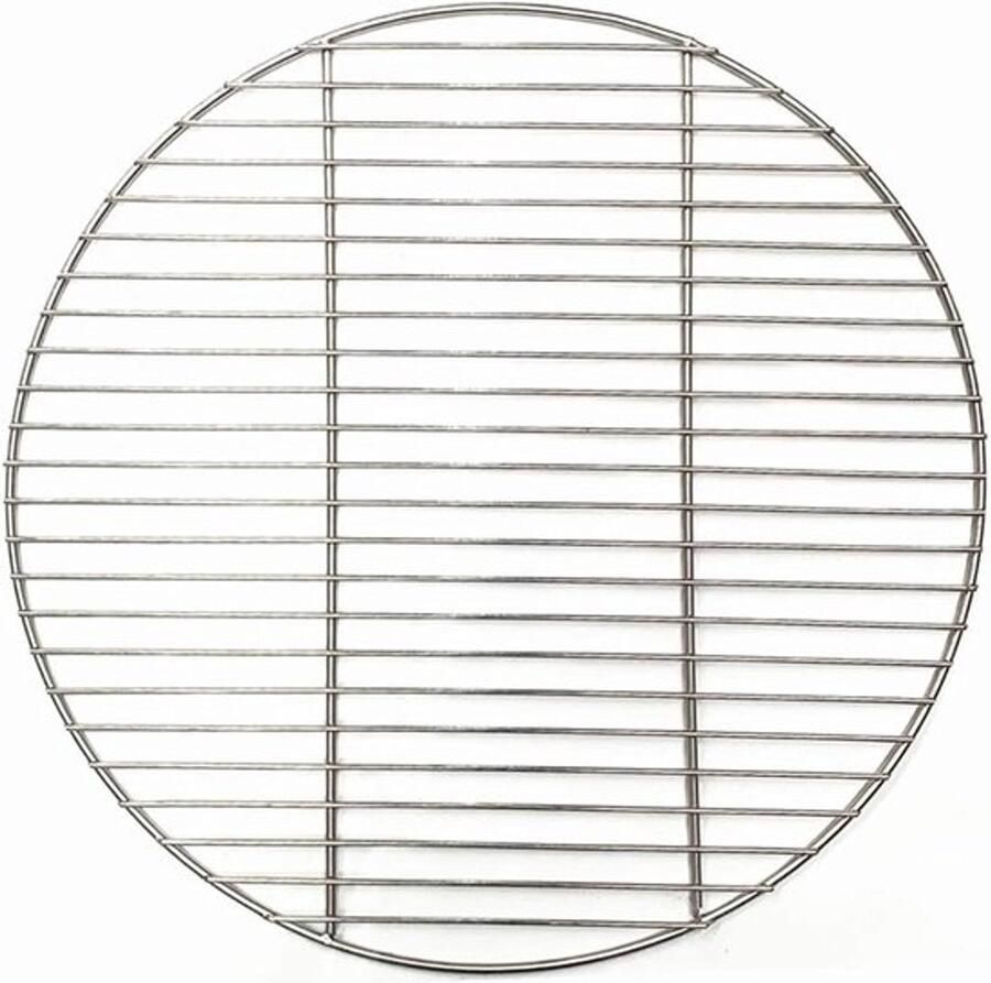 BBQ Grillrooster Roestvrijstaal Net Buiten Koken Non-stick Coating 47 cm Diameter Zilver