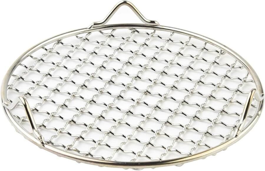BBQ Grillrooster Rond BBQ Net Gaas Buiten Koken Gelijkmatige Warmteverdeling 240 mm Zilver