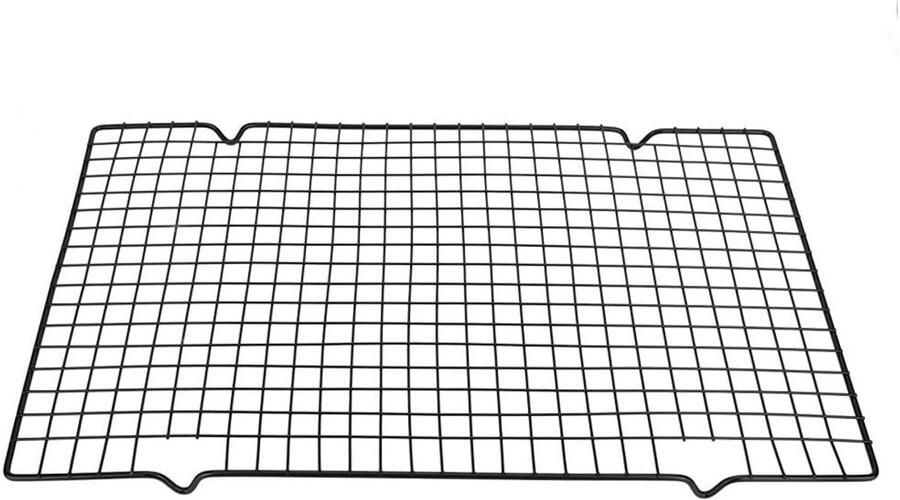 BBQ Grillrooster Vangnet Kookrooster Buiten Koken Stevig Metaal 40x25cm Zilver