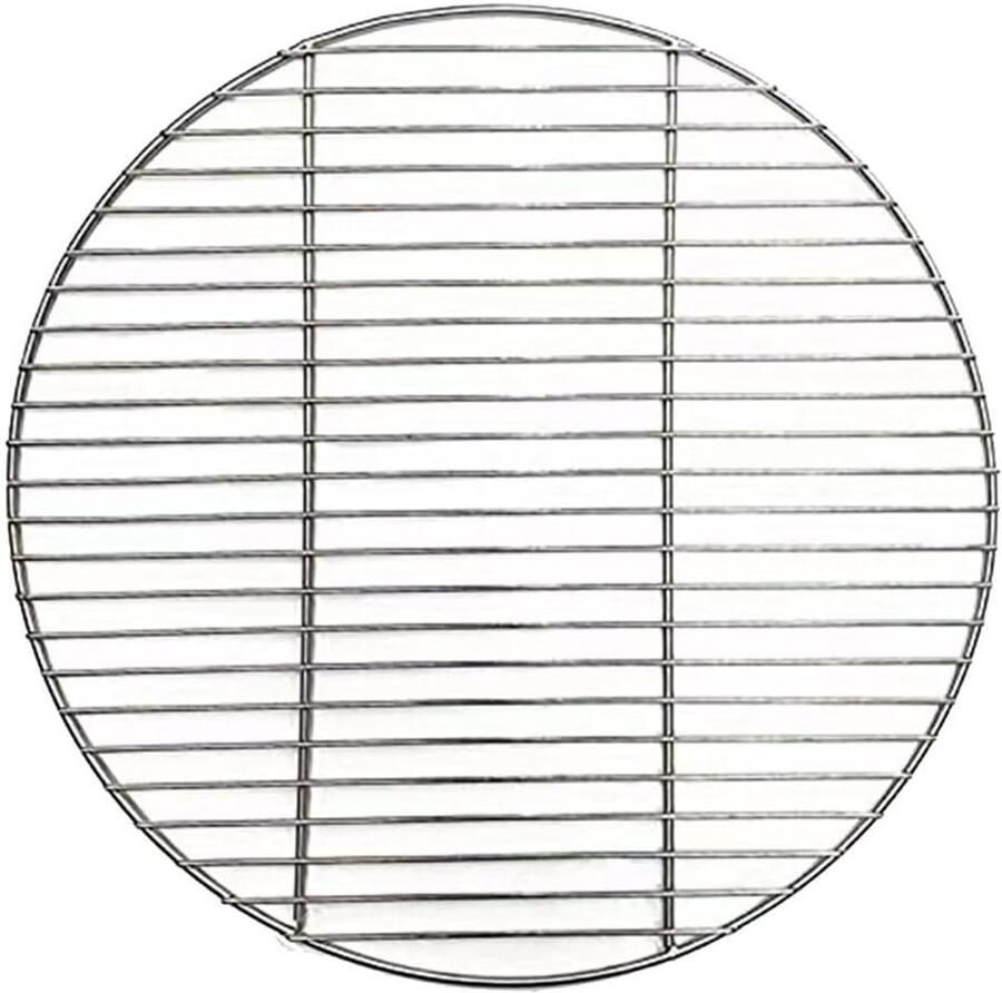 BBQ Grillnet Barbecue Gaas Buiten Koken Roestvrij Staal 43 cm Rond Zilverkleurig