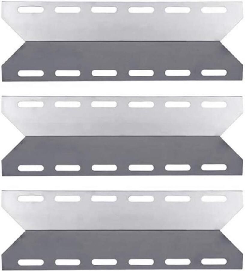 BBQ Hitteplaten Grill Warmteplaten Gas Grill Repareren Duurzaam Roestvrij Staal 44 x 144 cm Zilver