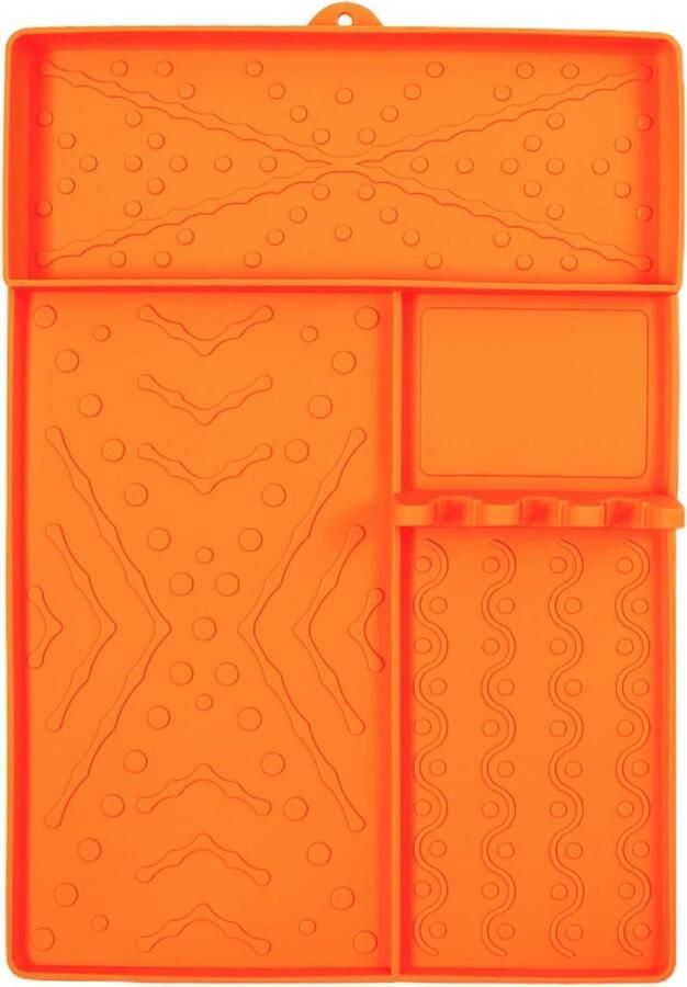 BBQ Mat Grill Bescherming Buiten Koken Met Spatelhouder 41 x 295 cm Oranje