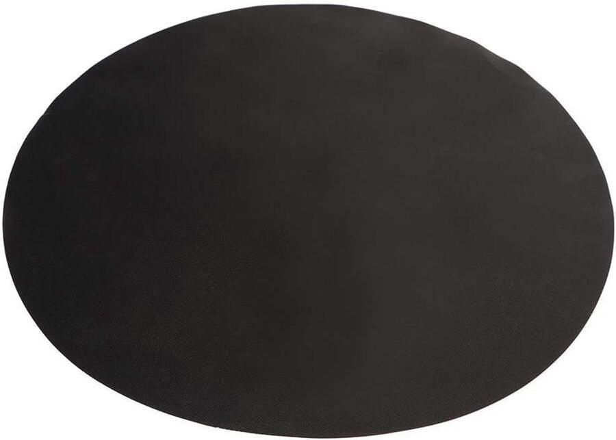 BBQ Mat Grillmat Anti-aanbak Koken op Gasfornuis Hittebestendig PTFE 40 cm Diameter Zwart