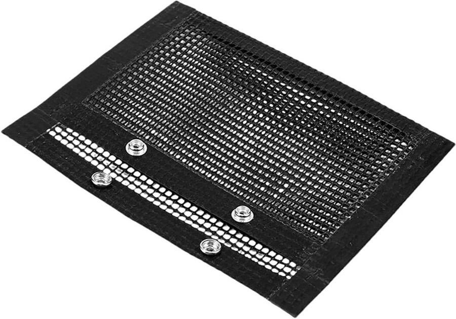 BBQ Mesh Grill Zakken Herbruikbare Grill Tassen Buiten Koken Non-Stick Hittebestendig 24 x 14 cm Zwart