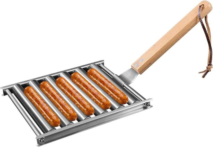 BBQ Opberghouder Hot Dog Grill Rek Gelijkmatig Grillen Verstelbare Positie 20 x 15 x 4 cm