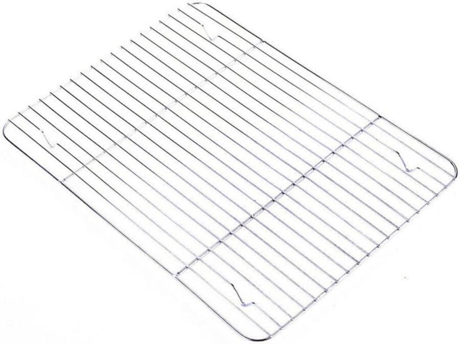 BBQ Pannetje Grillplaat Accessoire Buiten Koken Anti-aanbaklaag 40 x 30 cm Zilver