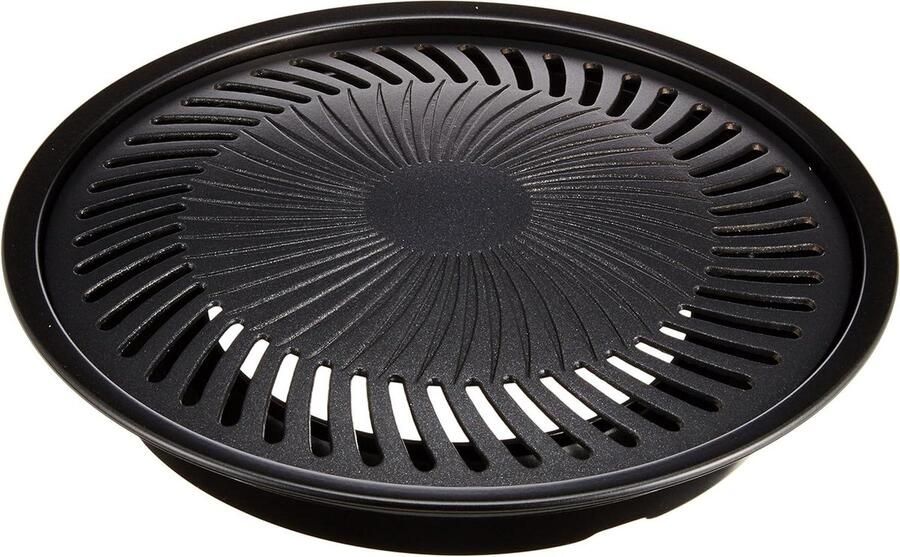 BBQ Plaat Grillplaat Buiten Koken Gietaluminium 27.5 cm Zwart