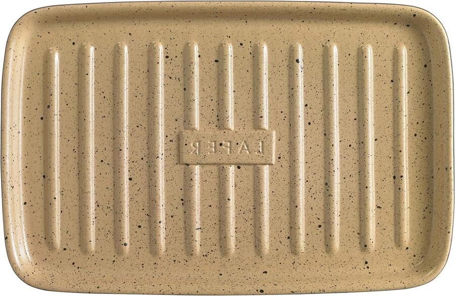BBQ Plancha Grillplaat met Grillbruggen Optimaal Grillen Hittebestendig tot 900°C 33 x 22 cm Natuurlijk