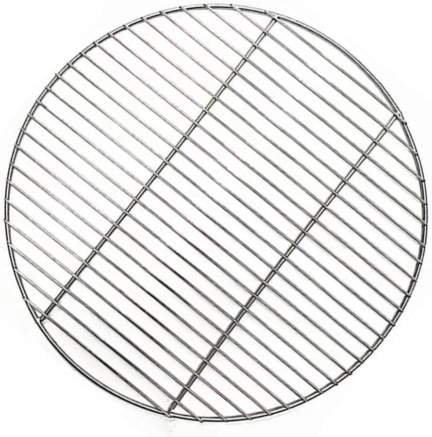 Ronde Grill Roosters BBQ Matten Koken Buiten Koken Roestvrij Staal 30cm Diameter Zilverkleurig