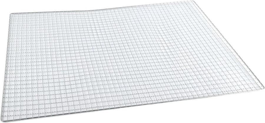 BBQ Rooster Grill Net Buiten Koken Gelijkmatige Warmte 50x38cm Zilver
