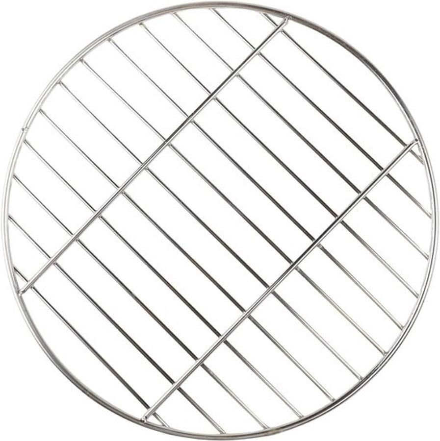BBQ rooster Grill rek Buiten koken Roestvrij staal 35 cm Zilver