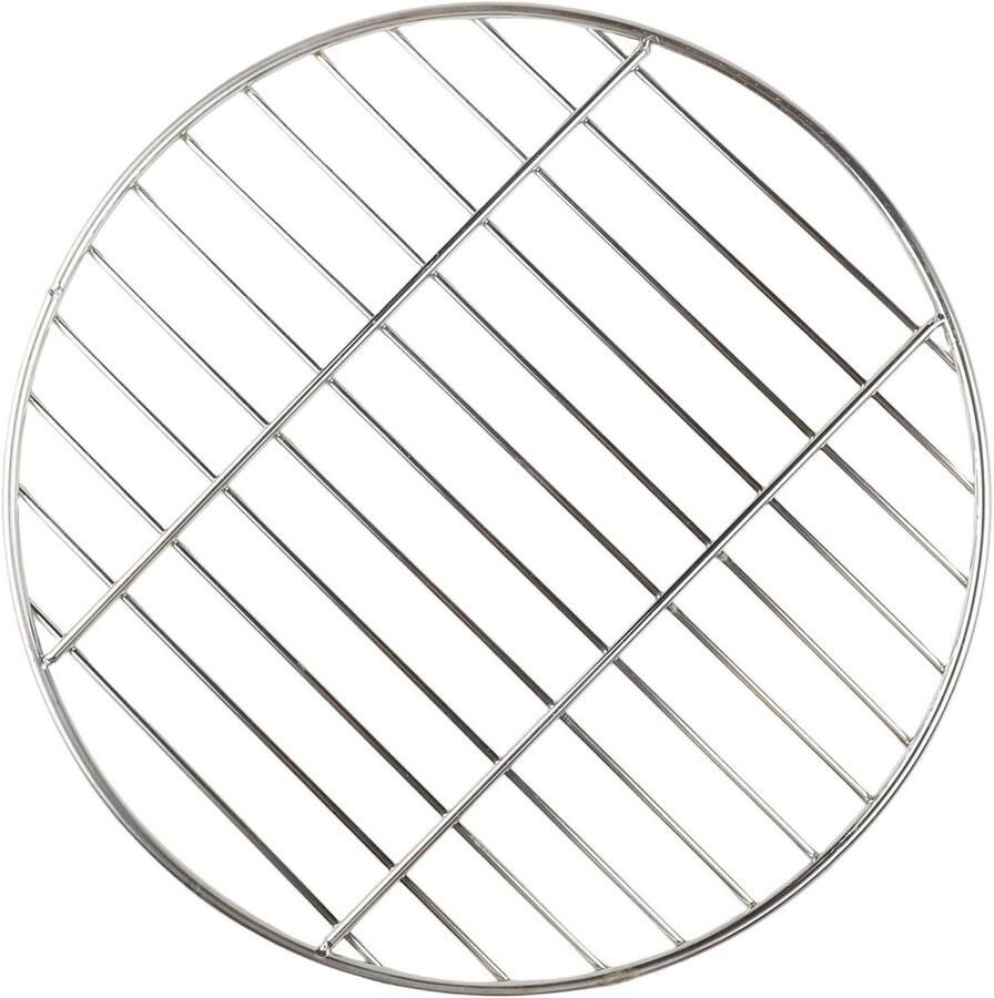 BBQ rooster Grill rek Buiten koken Roestvrij staal 35 cm Zilver
