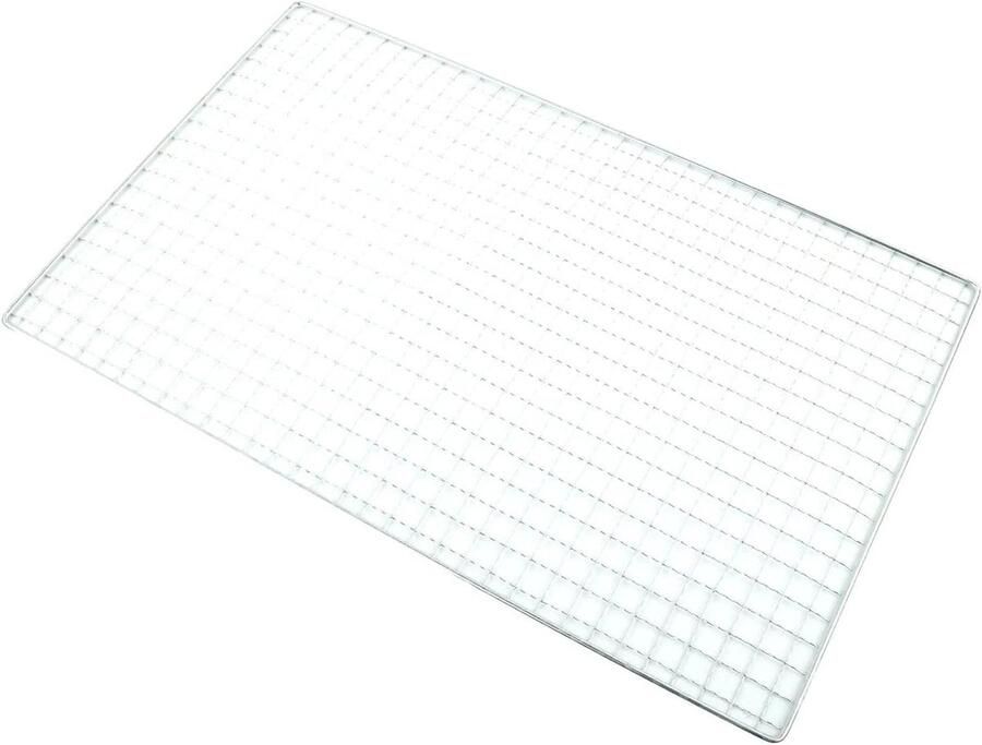 BBQ Rooster Grillmand Vismand Buiten Grillen Roestvrij Staal 40 x 25 cm Zilver