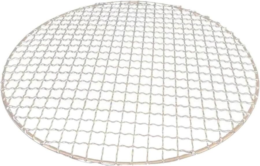 BBQ rooster Grillmat braadnet Gelijkmatig koken Roestvrij staal Diameter 35 cm Zilver