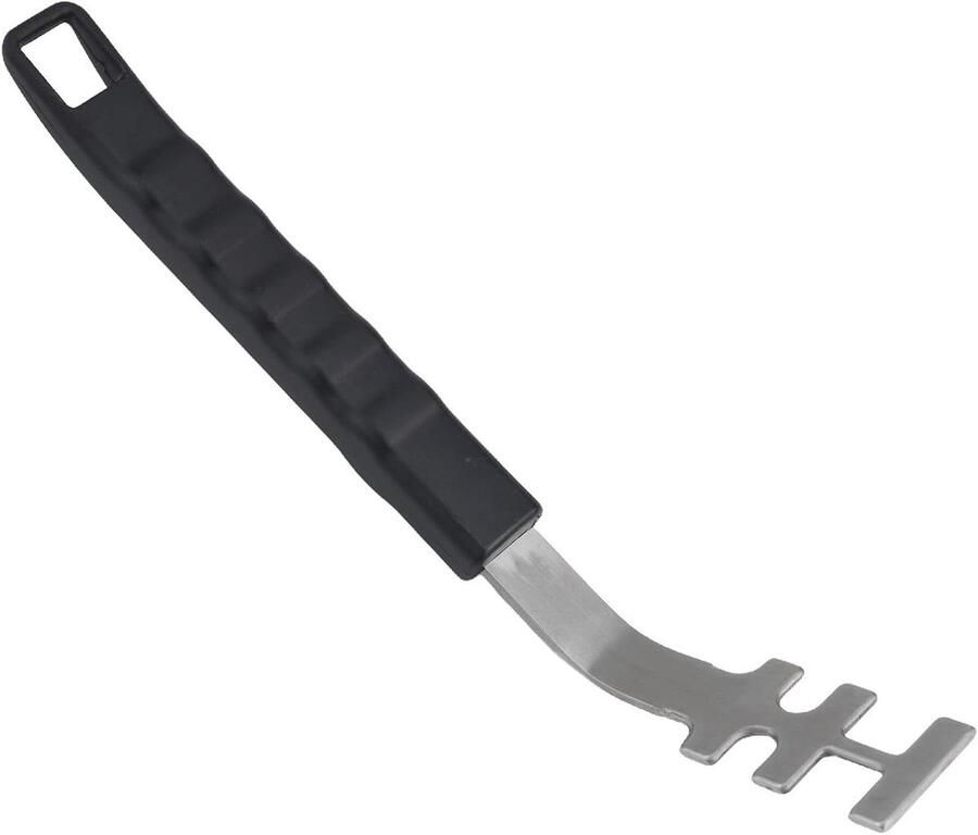 BBQ Rooster Lifter Grill Tool Veilig Rooster Verstellen Hittebestendig Handvat 27.5 cm Zwart en Zilver