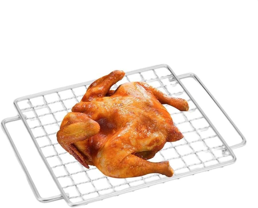 BBQ roosterrek Grill rooster Buiten braden Roestvrij staal 23 x 19 cm Zilver