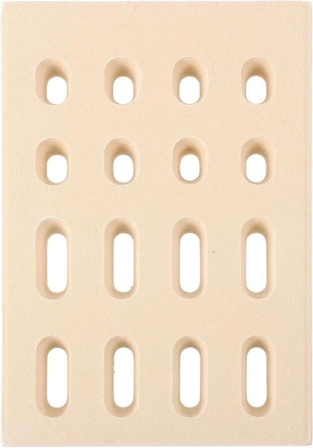 BBQ stralingssteen Warmteplaat grill Gelijkmatig koken Keramisch materiaal 18 x 12 cm Beige
