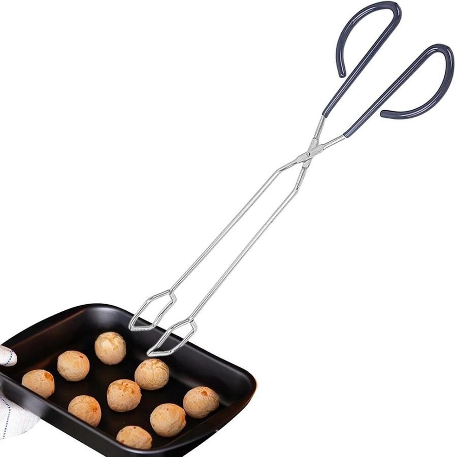 BBQ Tang Grill Tang Grillen in tuin Niet-klevend oppervlak 41 cm Zilver
