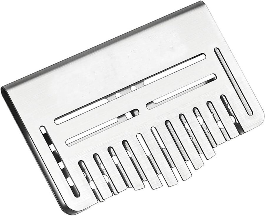 BBQ Vet Blokker BBQ Accessoire Rvs Grillen Schoonhouden Dubbelzijdig Ontwerp 11.5 x 6.8 cm Zilver