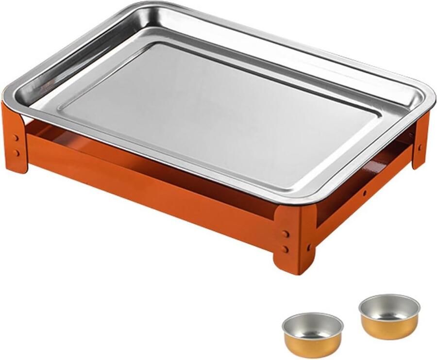 BBQ Warmhoudplaat Verwarmde Lade Eten Warm Houden Vaatwasser Veilig 36 x 27 cm Zwart