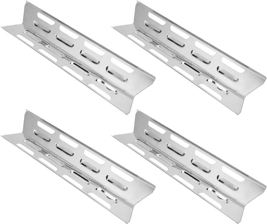 BBQ Warmte Platen Grill Onderdelen Gelijkmatig Grillen Roestvrij Staal 4 Stuks Zilver