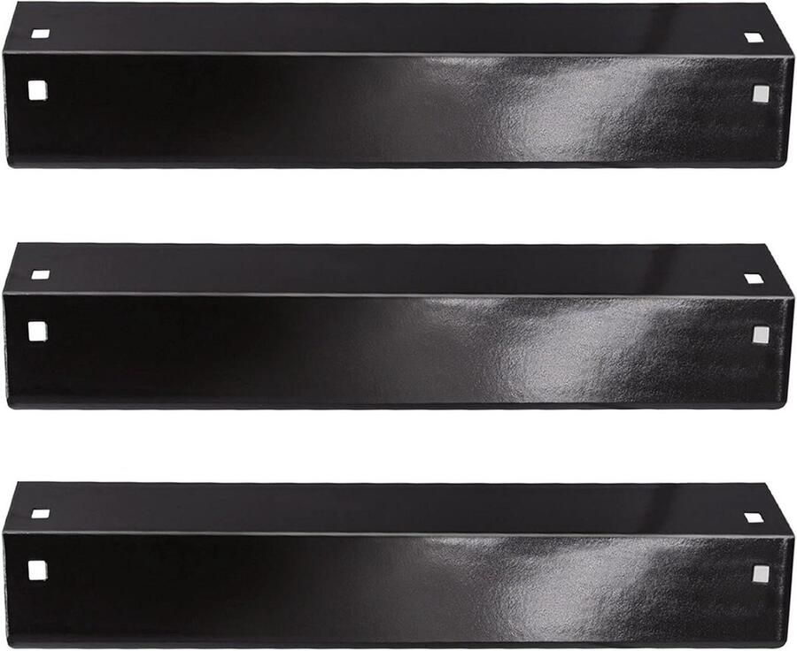 BBQ Warmteplaten Grill Hitteplaten Grill Beschermen Porselein Staal 3-Pack Zilver