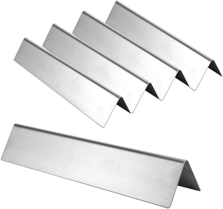 BBQ Warmteplaten Hitteplaten Deflectoren Grill Onderhoud Roestvrij Staal 38.7 x 9 cm Zilver