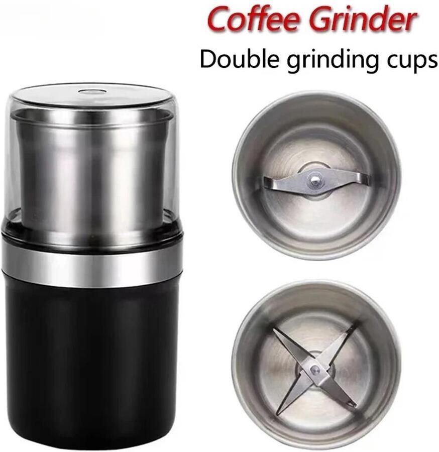 Bearly Elektrische Koffiemolen Multifunctionele Blender Bonenblender Coffee Grinder Koffiemaler Roestvrij Staal - Foto 2