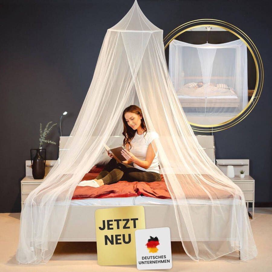 Bedhemel XXL voor Twee- of Eenpersoonsbed Perfect voor Kinderkamer en Slaapkamer Decoratie Ideaal als Muggennet Wit