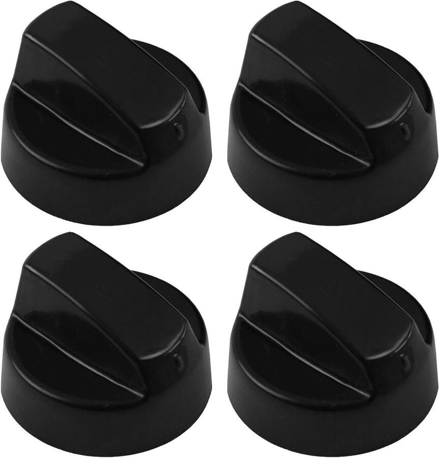 Bedieningsknoppen Oven Knoppen Fornuis Onderdelen Vervangen Met Adapters 4 Stuks Zwart
